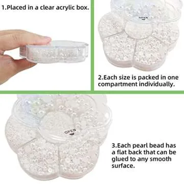 5600 Half Pearl Beads for Jewelry and Crafting Projects