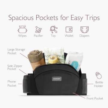 Momcozy Hip Seat Baby Carrier - Ergonomic, Adjustable & Lightweight