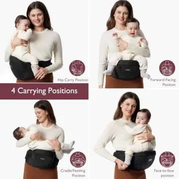 Momcozy Hip Seat Baby Carrier - Ergonomic, Adjustable & Lightweight