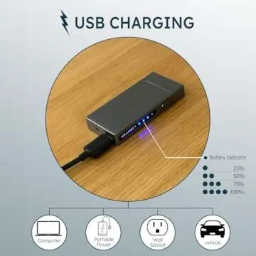 Rechargeable Plasma Lighter with Battery Indicator