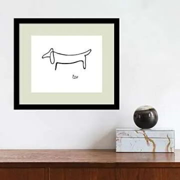 Framed Art Print, 'Le Chien (The Dog)' by Pablo Picasso: Outer Size 15 x 13"
