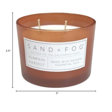 Sand + Fog Pumpkin Harvest Candle - Cozy Autumn Aroma