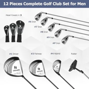 Goplus Complete Golf Club Set for Men, 9 Pieces Golf Clubs