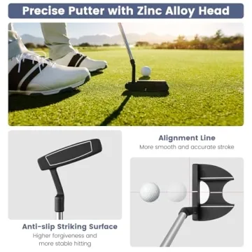 Goplus Complete Golf Club Set for Men, 9 Pieces Golf Clubs