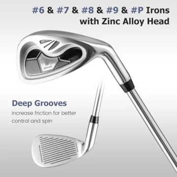 Goplus Complete Golf Club Set for Men, 9 Pieces Golf Clubs