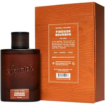 Dr. Squatch Fireside Bourbon Cologne - Natural cedarwood, clove, and patchouli fragrance inspired by...