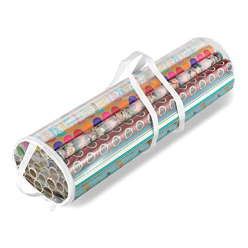 Whitmor Clear Gift Wrap Storage Organizer for 25 Rolls