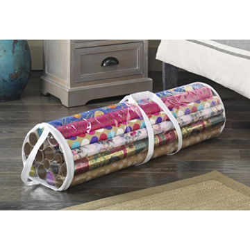 Whitmor Clear Gift Wrap Storage Organizer for 25 Rolls