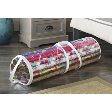Whitmor Clear Gift Wrap Storage Organizer for 25 Rolls