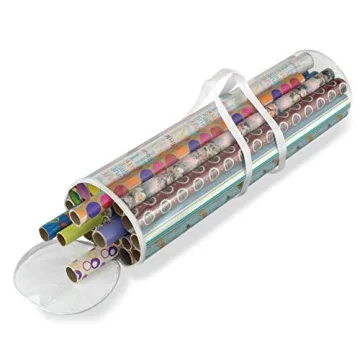 Whitmor Clear Gift Wrap Storage Organizer for 25 Rolls