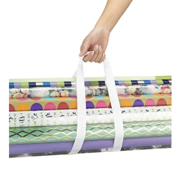 Whitmor Clear Gift Wrap Storage Organizer for 25 Rolls