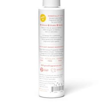 Grow Fragrance - Certified 100% Plant Based Air Freshener + Fabric Freshener Spray, Made With All Na...