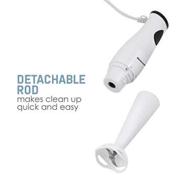 Elite Gourmet EHB-2425X Electric Immersion Hand Blender Stick, Mixer, Chopper, 1-Touch Control Multi...