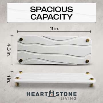 2pcs Drying Stone Tray - Instant Drying for Kitchen Sink Tray - Stone Soap Tray for Bathroom & Kitch...