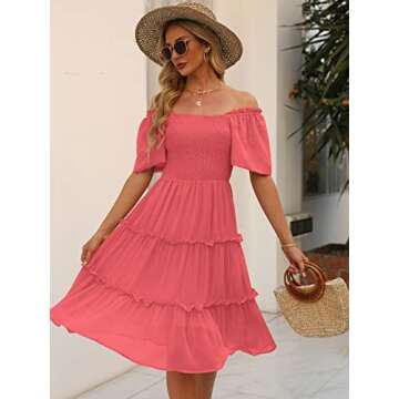 LILLUSORY Women Dresses Spring Summer 2025 Midi Graduation Bridal Baby Shower Casual Flowy Sun Sundr...