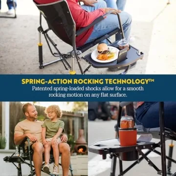 GCI Outdoor Freestyle Rocker XL with Side Table Camping Chair