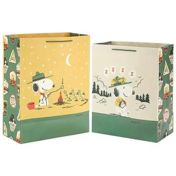 Hallmark Peanuts Gift Bag Bundle - 2 Sizes for Gifting