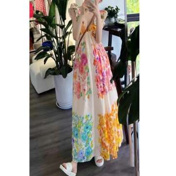 Floral Summer Dress for Women – Boho Style Midi Dress