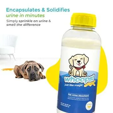Whoops! Pet Accident Cleanup Powder - Non-Toxic, Citrus Fragrance, Absorbs & Deodorizes Urine, Vomit...