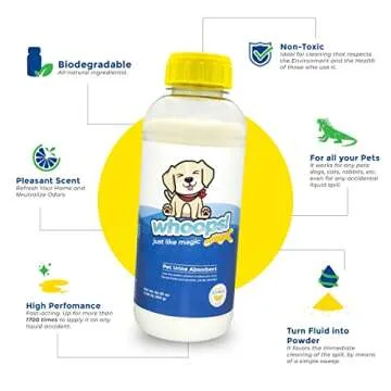 Whoops! Pet Accident Cleanup Powder - Non-Toxic, Citrus Fragrance, Absorbs & Deodorizes Urine, Vomit, Diarrhea - 1 Pack (29.98 oz Each)