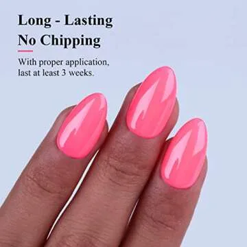 Imtiti Neon Gel Nail Polish, 1 Pcs 0.5 Fl Oz Neon Pink Gel Polish Soak Off LED U V Nail Gel Polish Spring Summer Gel Nail Polish DIY Nail Art Starter Manicure Salon Gel Nail Kit for Women Girls
