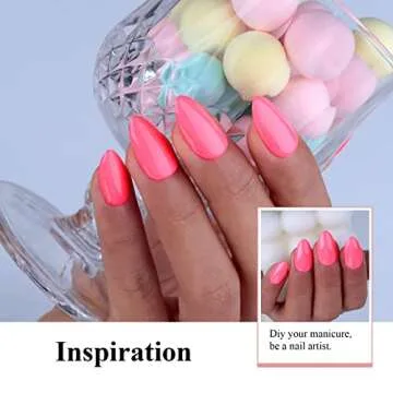 Imtiti Neon Gel Nail Polish, 1 Pcs 0.5 Fl Oz Neon Pink Gel Polish Soak Off LED U V Nail Gel Polish Spring Summer Gel Nail Polish DIY Nail Art Starter Manicure Salon Gel Nail Kit for Women Girls