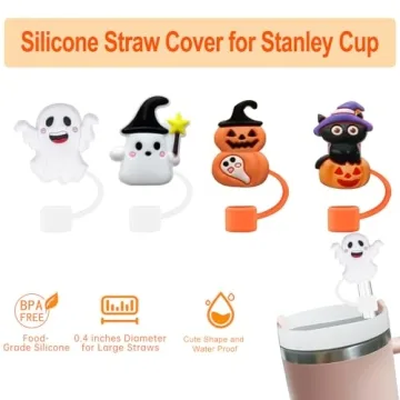 IOKUKI Silicone Straw Covers for Stanley Tumblers