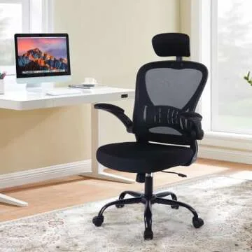 Ergonomic Mesh Office Chair: Comfortable Adjustable Desk Seating for Home & Office