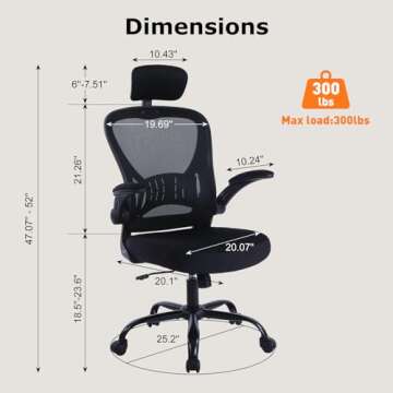 Ergonomic Adjustable Office Chair with Lumbar Support