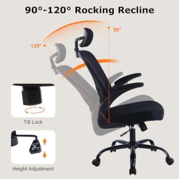Ergonomic Adjustable Office Chair with Lumbar Support