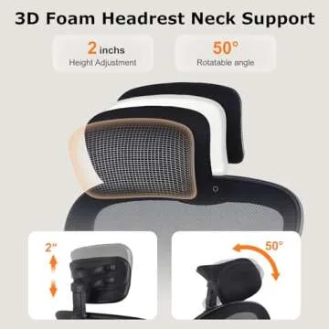 Ergonomic Adjustable Office Chair with Lumbar Support