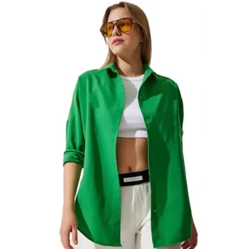 BIG DART Oversized Button Down Shirts for Women, Dressy Casual Long Sleeve Blouses Summer Tops Tunic...