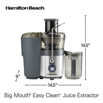 Hamilton Beach Juicer Big Mouth 3" Feed Chute 850W
