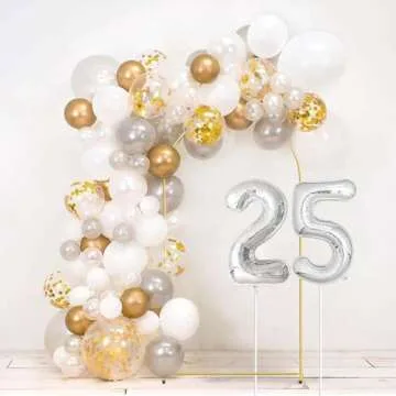 7.2FT Gold Metal Arch Backdrop Stand, Square Balloon Arch Stand Wedding Frame for Birthday Party, Baby Shower, and Ceremony Decoration
