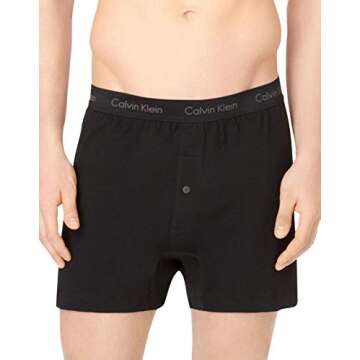 Calvin Klein Men's Underwear Cotton Multipack Knit Boxers, Black, Large