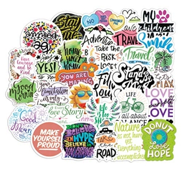100pcs Motivational Stickers Pack, Waterproof Inspirational Stickers, Affirmation Vinyl Stickers Dec...