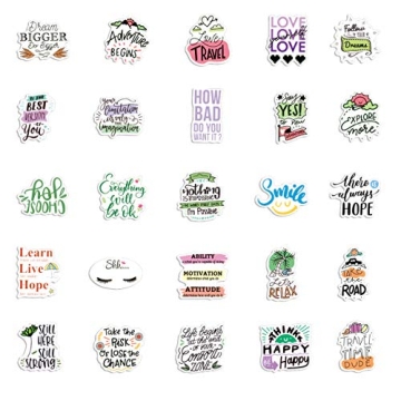 100pcs Motivational Waterproof Stickers for All Ages