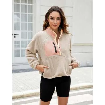 AMEBELLE Women's Fleece Pullover Jacket for Fall Winter