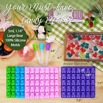 LUSHYUM Gummy Molds for Homemade Treats - 5 ML Silicone