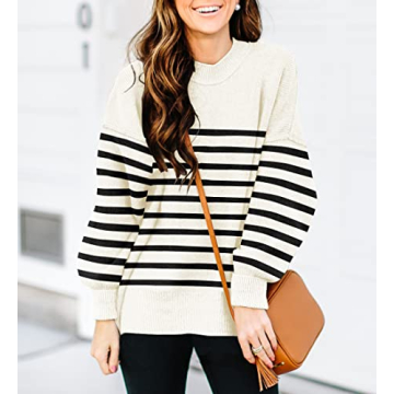 ETCYY Trendy Batwing Sleeve Oversized Sweater for Women