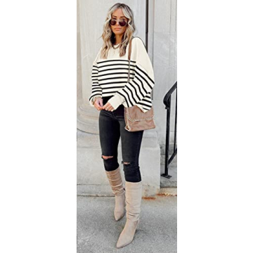 ETCYY Trendy Batwing Sleeve Oversized Sweater for Women