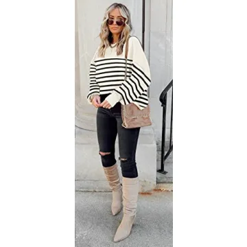 ETCYY Trendy Batwing Sleeve Oversized Sweater for Women