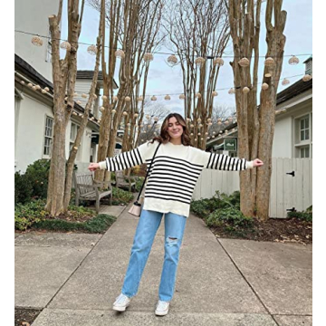 ETCYY Trendy Batwing Sleeve Oversized Sweater for Women