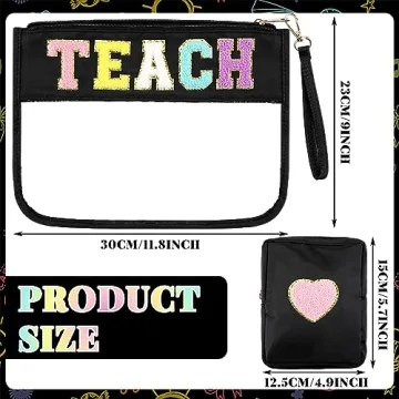 Hillban Chenille Letter Bags for Teachers and Organizers