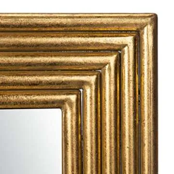 SAFAVIEH Home Trenla Gold Foil Rectangle 49-inch High Decorative Accent Mirror