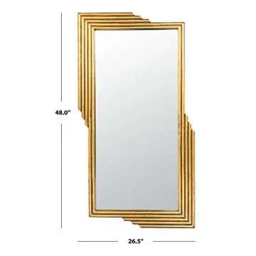 SAFAVIEH Home Trenla Gold Foil Rectangle 49-inch High Decorative Accent Mirror