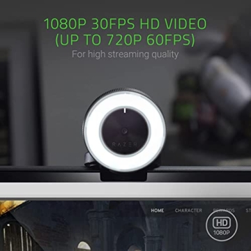 Razer Kiyo Streaming Webcam with Ring Light and Microphone