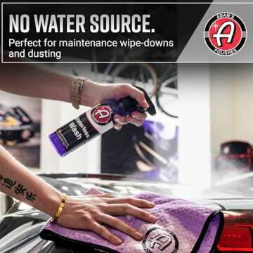 Adam's Polishes Waterless Car Wash Kit - Car Cleaning Supplies for Car Detailing | Safe Ultra Slick Lubricating Formula for Car, Boat, Motorcycle, RV | No Garden Hose, Wash Soap or Foam Cannon Needed