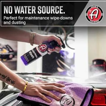 Adam's Polishes Waterless Car Wash Kit - Car Cleaning Supplies for Car Detailing | Safe Ultra Slick Lubricating Formula for Car, Boat, Motorcycle, RV | No Garden Hose, Wash Soap or Foam Cannon Needed