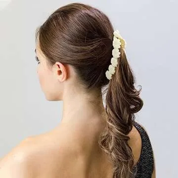 Hapdoo Hair Clip, 6PCS Daisy Claw Banana Clips for Medium Hair, Matte Strong Hold Ponytail Bun Holder, Hair Jaw Clips Barrettes Styling Accessories for Women Girls